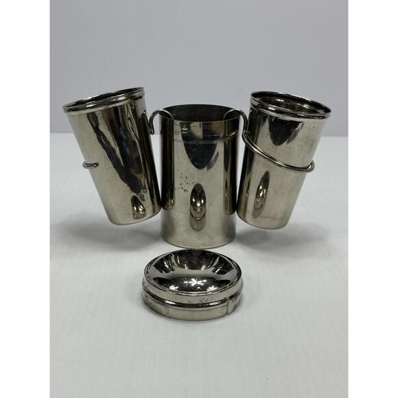 Antique Thermolac MFG Company Nickel Plated Drink Cup Carrier Boston Vintage - Picture 1 of 11